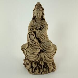 Kwan Yin Kanzeon Statue‎ 7" Compassion Buddha Zen Serene Meditation Altar Peace